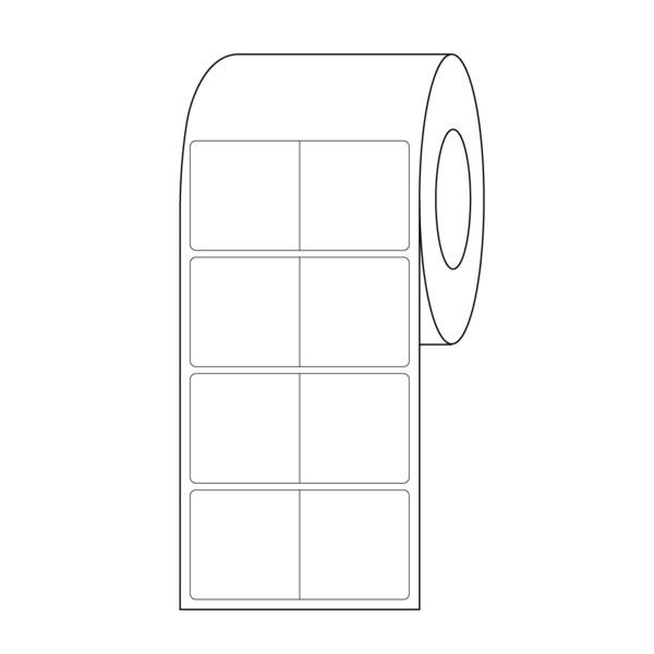 Thermal Jacket Labels w/Horizontal Perf Cut 2" x 4"